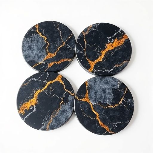 Imagen 1 de Posavasos de Resina Geoda (Set de 4)