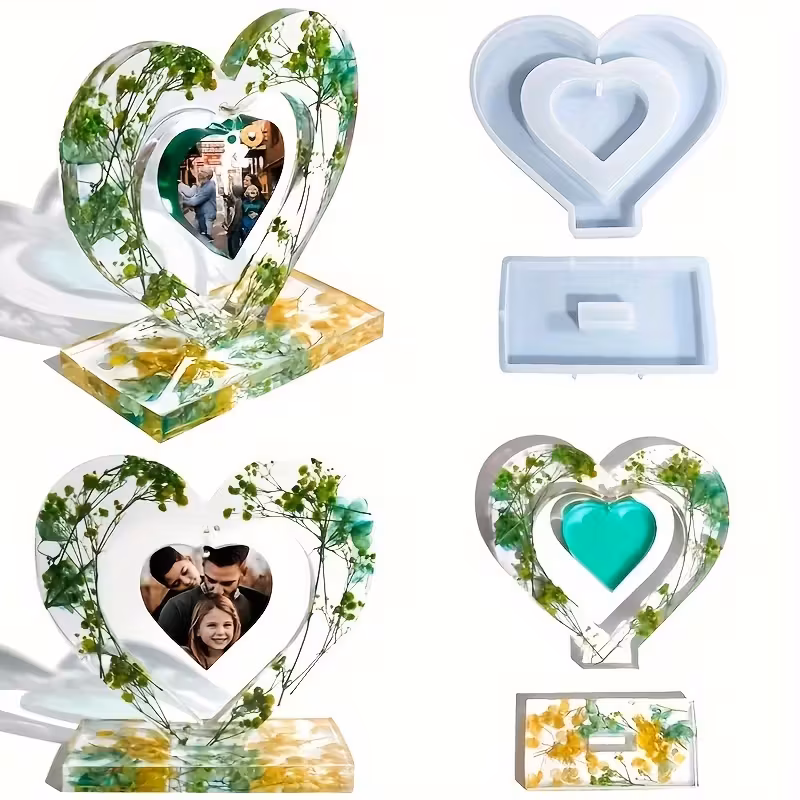 Imagen 2 de Marco Corazón en Resina Epoxi – Personalizado para Fotos y Regalos Imagen 2 de Marco Corazón en Resina Epoxi – Personalizado para Fotos y Regalos