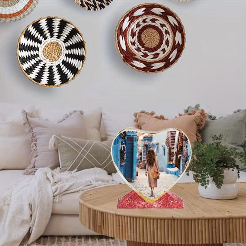 Imagen 2 de Corazón Personalizado en Resina Epoxi con Foto Imagen 2 de Corazón Personalizado en Resina Epoxi con Foto