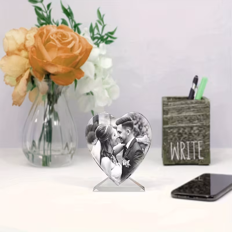 Imagen 1 de Corazón Personalizado en Resina Epoxi con Foto Imagen 1 de Corazón Personalizado en Resina Epoxi con Foto